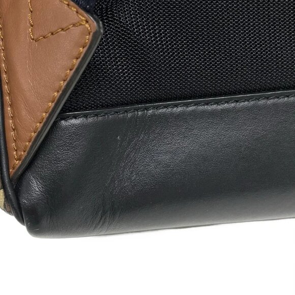 Auth BURBERRY LONDON ENGLAND TB monogram 8021277 Dark Brown White Multi PVC - Picture 4 of 16